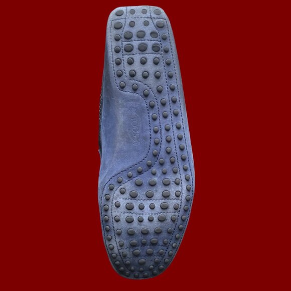 Luxe Italian Navy Suede Driving Loafers by TOD'S | Size 13.5 - Picture 7 of 9